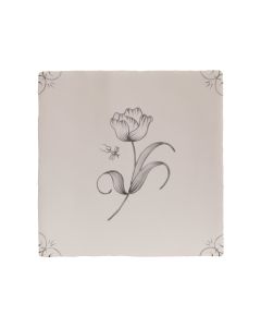 English Delft Charcoal Tulip