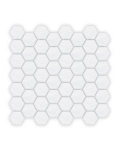 Iridescent Glass White Hexagon