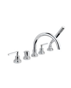 Novara Deck Mounted 5 Hole Bath Mixer