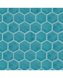 Onda Hexagon Aquamarine 28cm x 32cm x 0.9cm